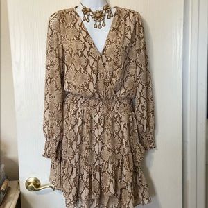 Michael Kors snake print fully lined dress sz S